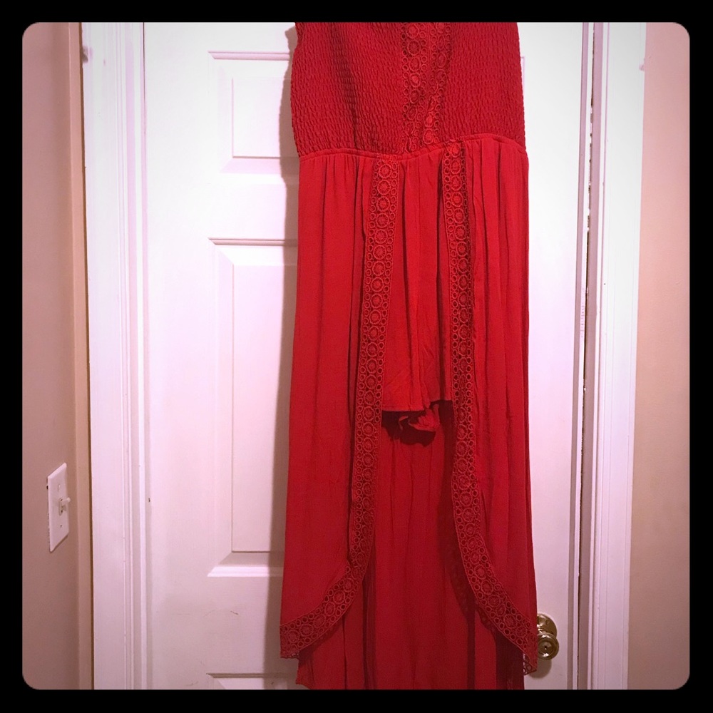 Cute Red Strapless Shorts/Dress 15/17(Juniors) NWT